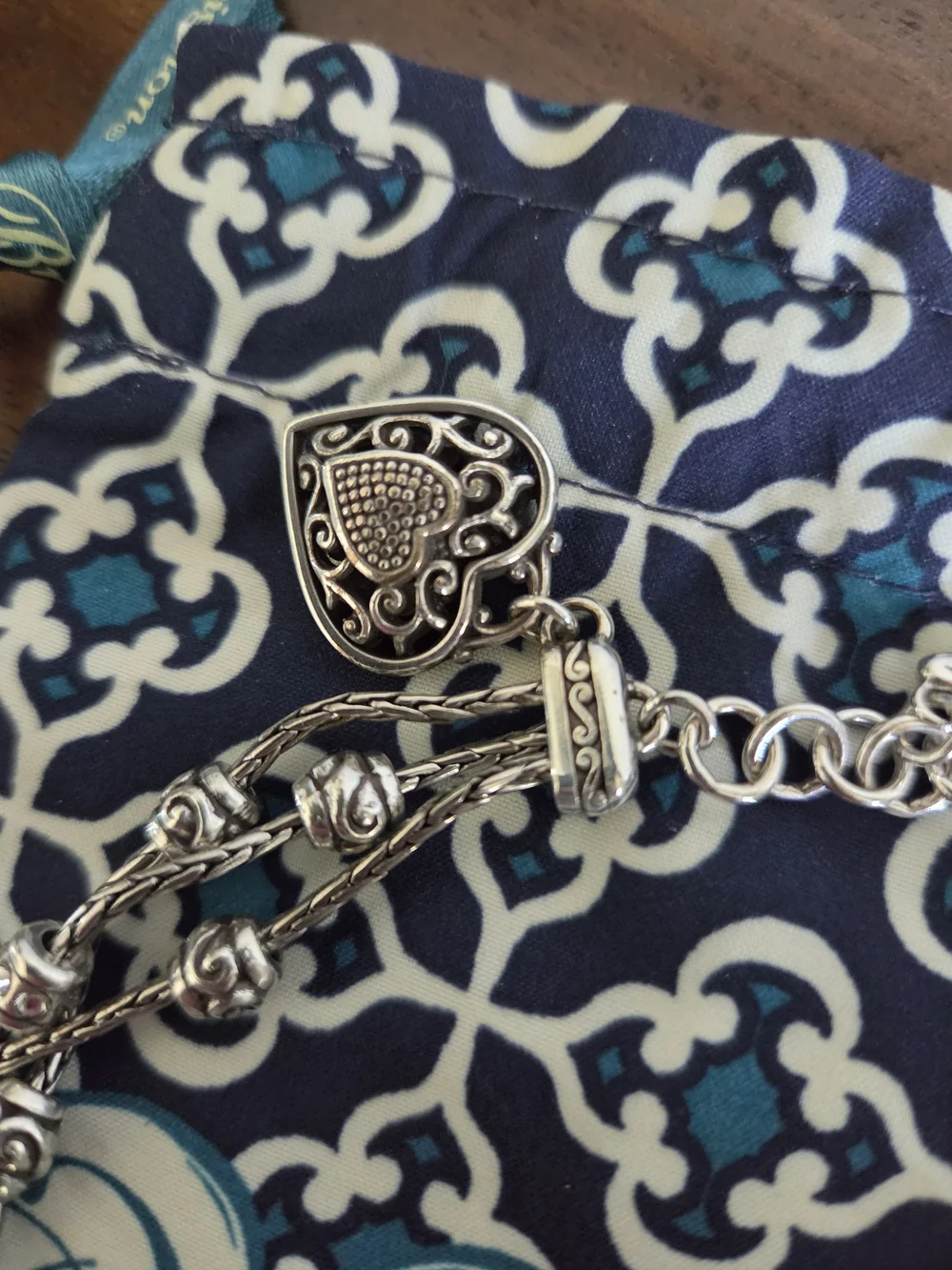 Brighton Silver Multi-Strand Decorative Charm Bracelet - Picture 3 of 4